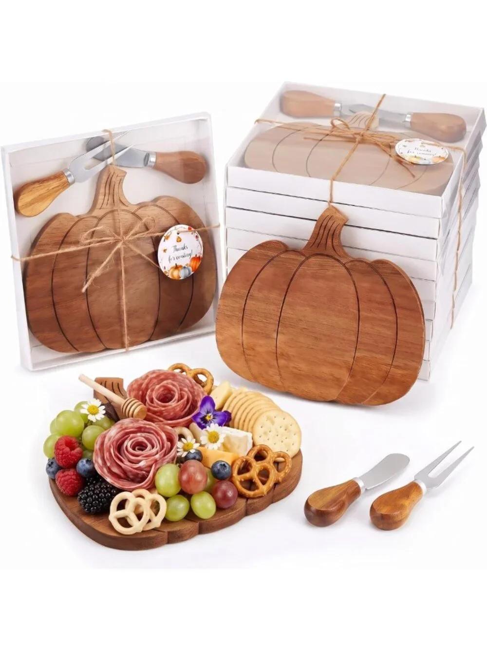 24 Fall Pumpkin Charcuterie Boards - Mini Cheese Board Gift Sets for